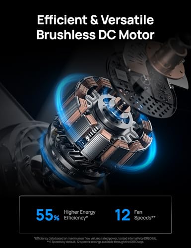 Image of DREO Smart RGBIC Ceiling Fans with Lights, Low profile Ceiling Fan with Alexa /App, 52'' Dimmable Lighting & Color Tuning, 25dB Quiet for Living Room, Game Room, Easy Installation, Black, 2026 Upgraded