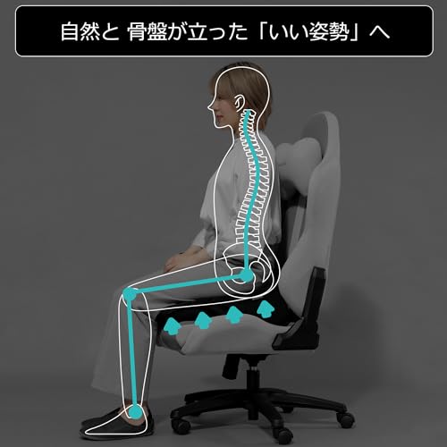 Bauhutte (バウヒュッテ) ゲーミング 座布団 デルタ BC-300G-BK ゲーミングチェア 椅子 クッション 腰痛 対策 低反発クッション 姿勢矯正 腰 腰当て オフィスチェア デスクワーク 用 低反発クッション 高反発クッション ゲル の3層構造