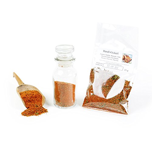Hendl Gickerl, Brathähnchen Gewürzmischung, Barbecue Hähnchen Gewürz, BBQ Rub Chicken Marinade, Grillgewürz, Würzsalz, glutenfrei, 25g