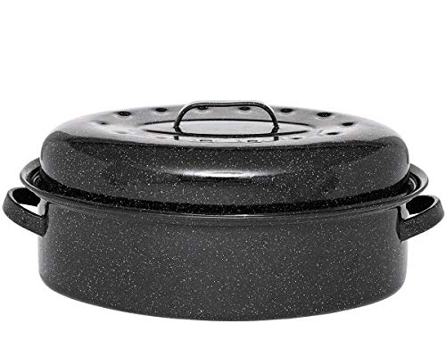 Cocotte Ovale En Acier Carbon 46x31cm + Grille - 0509+2005