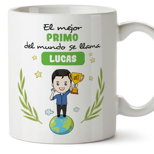 MUGFFINS Tazas Personalizadas para PRIMO - En Español - Eres Mejor del Mundo - 11 oz / 330 ml - Regalo personalizable original y divertido