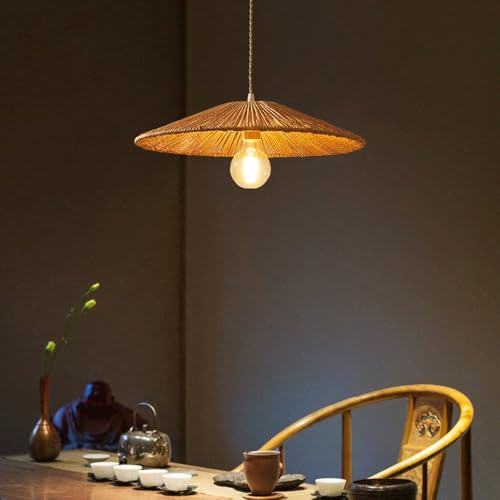 Luminaria tejida con cuerda artesanal y diseño rústico de alta calidad para comedor 2
