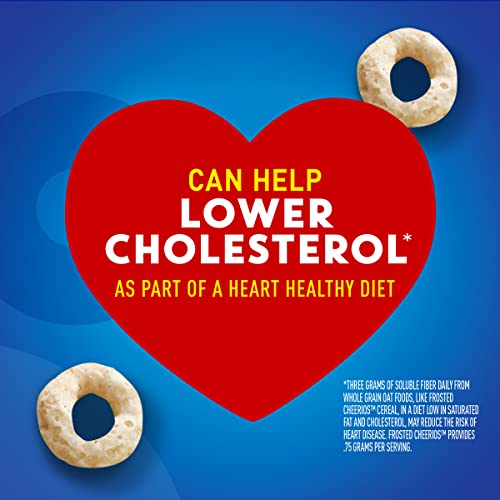 Cheerios Frosted Cheerios Heart Healthy Cereal, Gluten Free Cereal With Whole Grain Oats, 18.4 OZ Family Size (Pack of 4)