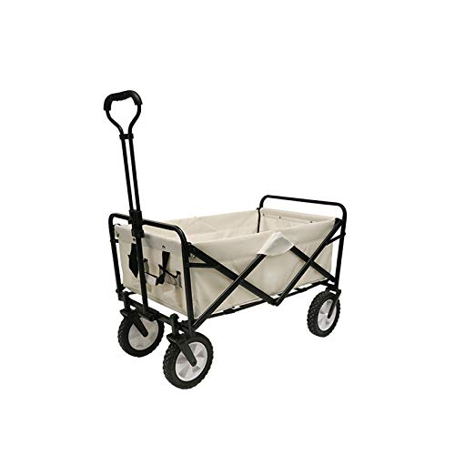 MINGDIAN Carro de Compras de Tela Oxford con Puerto de Remolque para Bicicleta de Playa al Aire Libre con Ruedas de PU de 7 Pulgadas Carro de Camping Plegable Cover