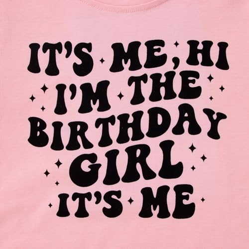 It’s Me I’m The Birthday Girl Shirts Kids Toddler Baby Girls Birthday Tees T-Shirt Party Outfits Tops 1-12 Years4