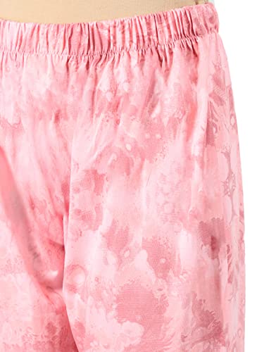 Image of Duchess Women's Cotton Tie & die & Embroided Long Length Night Suit Set