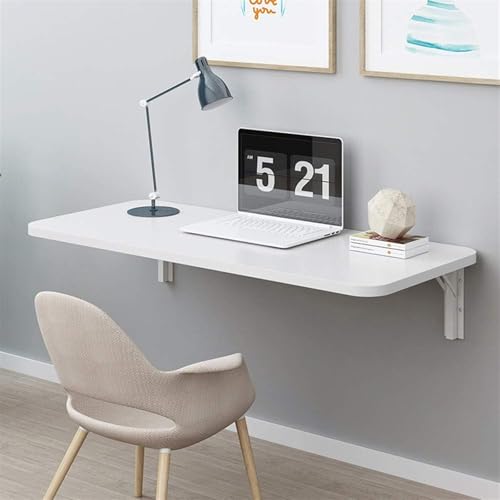 Bureau d'ordinateur pliable avec supports robustes table murale gain de place - 6