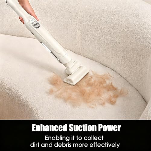 Image of Handheld Vacuum Cordless, Lightweight 1.4lb with Powerful Suction, Charging Dock, Single Touch Empty and Detachable Dust Cup, Portable Mini Car Vac for Home Office and Pet Hair (Beige)