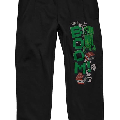 Minecraft Boom Youth Black Joggers2