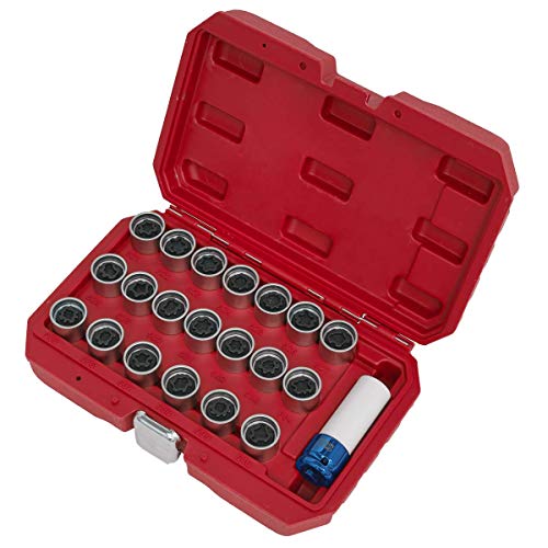 Sealey SX219 20pc Locking Wheel Nut Key Set-VAG