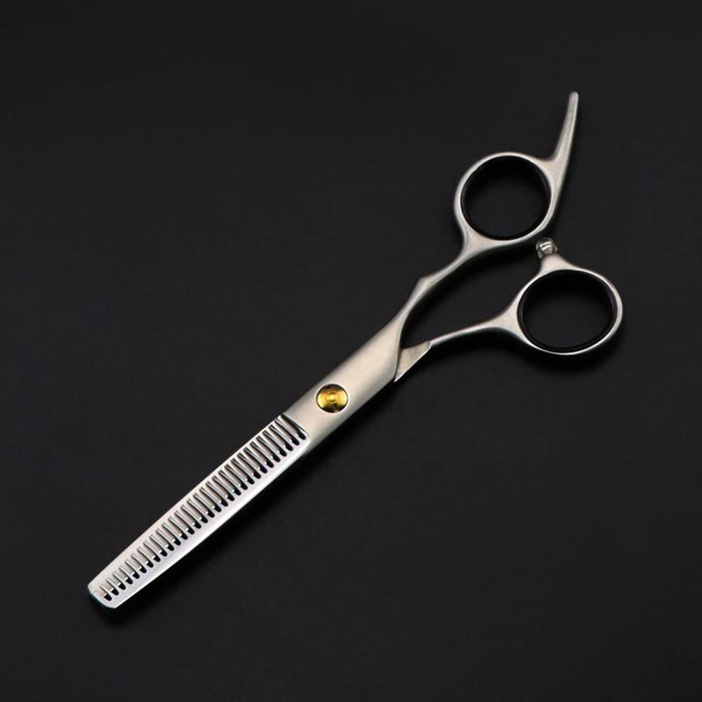 Tijeras Profesionales para Cortar el Cabello, 15 cm, Fabricadas en Acero japonés 440c, Acabado Mate. Tijeras para entresacar el Cabello. Set de peluquería para barberos.