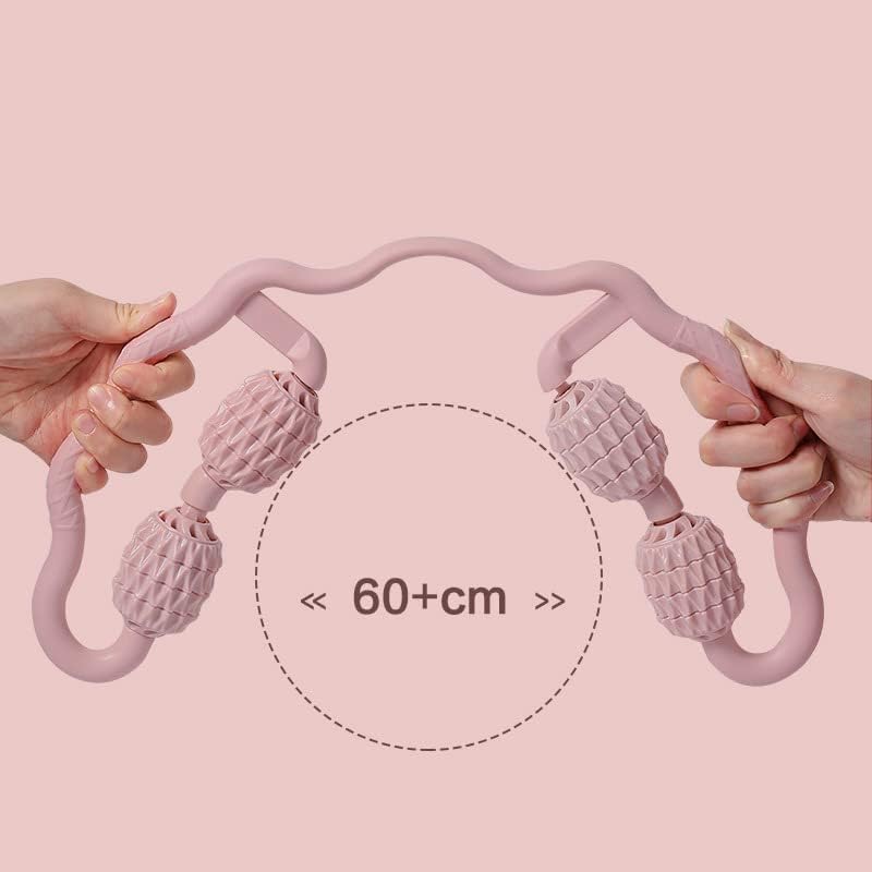 Miniatura 3 de TOMOO Masajeador de rodillo muscular de 4 ruedas  360 abrazaderas circulares para piernas, cuello, manos, brazos y relajación muscular  deportes de