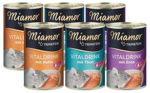 Finnern- Miamor 6St Trinkfein Vitaldrink mit 2 x Thun, 2 x Huhn, 2X Ente 135ml (17,22 €/L)