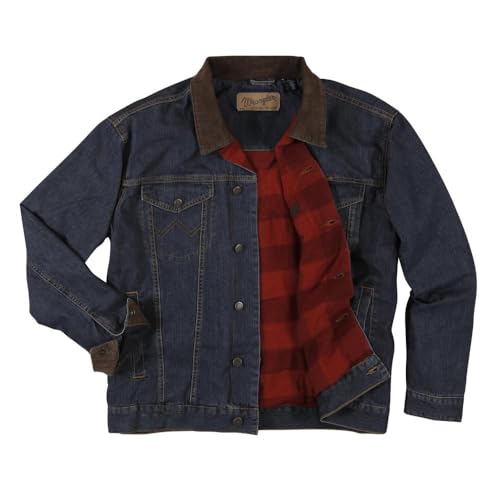 Wrangler 74265RT Men'S Style Cowboy Cut Western Lined Jacket, Denim/Blanket thumb #1