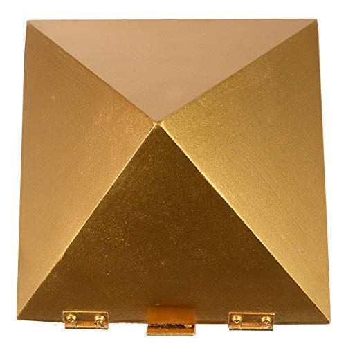 Reiki Crystal Products Wood Pyramid Plain Wish Box (Standard) showpiece ,(pack of 1)