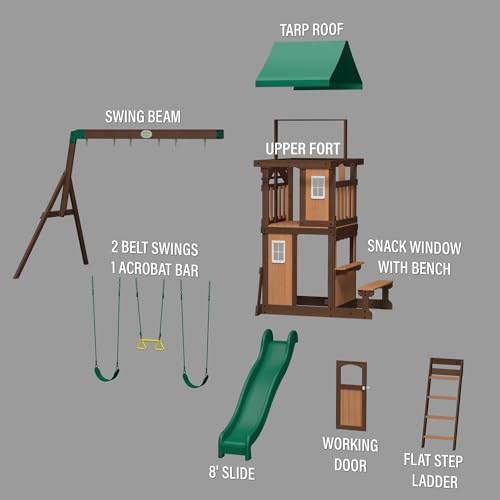 Backyard Discovery 2001022 Lakewood Cedar Wood Swing Set thumb #8