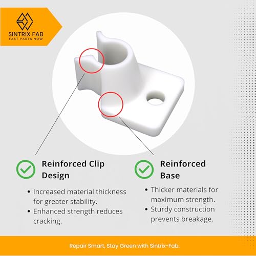 Sintrix Fab Ersatz Tür Verschluss, kompatibel mit Amica Kühlschrank KS15611R Gefrierfach Klappe. Einrastaufnahme Gefrierfachtür KS15123W, KS15610R, FM1044, FM13373RAA, u.v.m. Ersatzteil für Reparatur