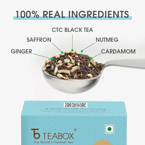 Image of Teabox Kolkata Street Chai | Reminiscent Of The City Of Joy | Rich & Delectable, Blended With Saffron, Cardamom, Nutmeg & Ginger | With Exquisite Aromas Of Saffron | 250 Grams