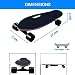AUNLPB Skateboard eléctrico con Control Remoto Longboard 9 Capas de Arce Canadiense...