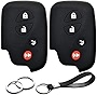 2pcs Compatible with Lexus Smart 4 Buttons Silicone FOB Key Case Cover Protector Keyless Remote Holder for 2005-2018 Lexus ES350 GS300 GS350 GS430 GS450h ISC IS250 IS350 LS460 LS600h