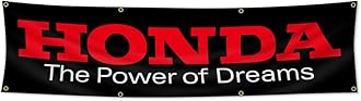 2x8ft Flag Banner Compatible with Honda Power Of Dreams For Garage/Man Cave/Dorm/Room Décor Vibrant Colors HD Printing 150D Polyester