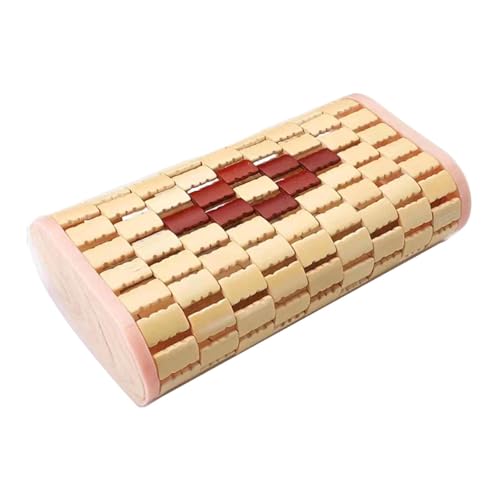 MYCENSE 竹枕 頸椎支援 枕 木製枕 サウナネックレスト 通気性設計 手作り仕様 持ち運び便利 涼感効果 家庭スパ利用者に適用, 2色スプライシング