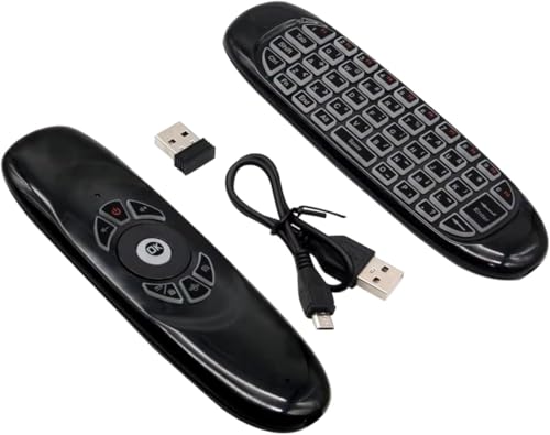 Mini Teclado Air Mouse Wireless 2.4GHz com LED RGB – Controle sem Fio para Smart TV, Android, PC, Notebook, Projetor e Mais!
