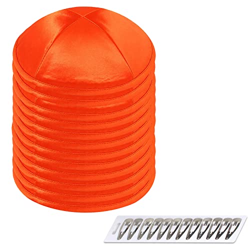 Image of Zion Judaica Deluxe Satin Kippah Yarmulkes for Kids Teens & Adults Skullcaps 6.25 inch Multi-Color Options 4 Panel Design