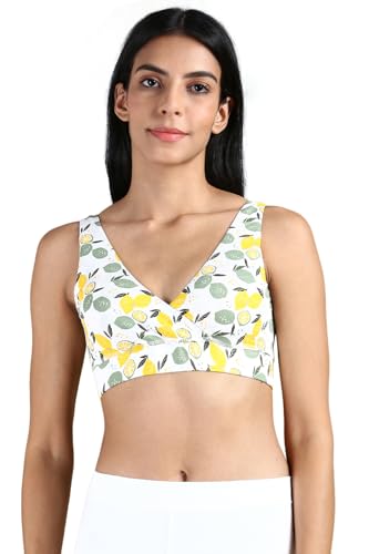 Image of &Circus PureSoft Padded Bra for Women | Non Wired Bra for Women with Insertable Pads | Plunge Bralette for Active & Lounge Wear