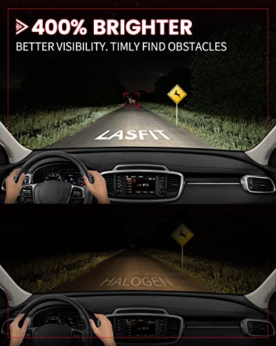 Lasfit For Kia Sorento Forte Sedona Optima, Hyundai Veloster Kona Forte, Pro-Hk6 H7 Led Bulbs, All-In-One Plug And Play, 60W 6000Lm See Farther And Brighter(2Pcs) #TOP5