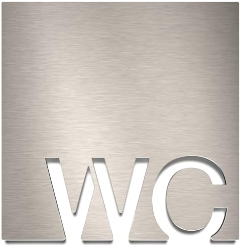 W.10.E W.10.E   Señal para inodoro (acero inoxidable, autoadhesiva, fácil de cuidar)