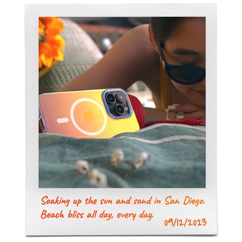 LONLI Hue - for iPhone 15 Pro Max Case [Compatible with Magsafe] - Holographic Iridescent - [10FT Drop Protection] [4 Airbag Cushioned Corners] - Cute, Unique and Aesthetic (2023) | 10FT Drop Protection, Cute, Unique, Aesthetic