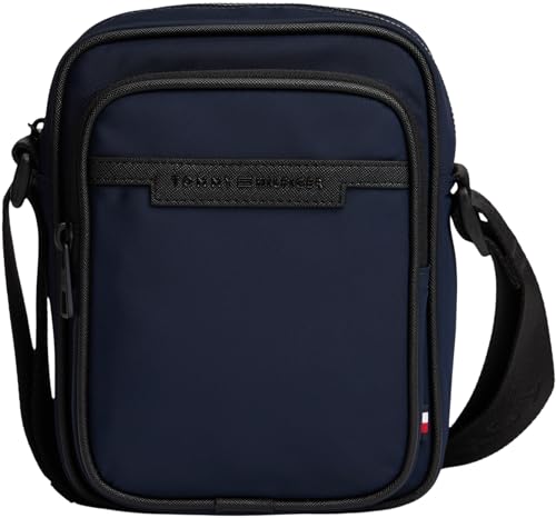 Tommy Hilfiger Bolso bandolera Hombre Repreve Mini Reporter con cremallera, Azul (Space Blue), Talla Única