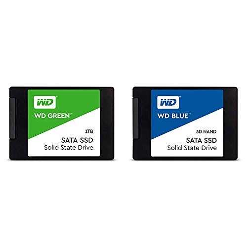 WD Green 1TB Internal PC SSD - SATA III 6 Gb/s, 2.5 Inch /7mm - WDS100T2G0A & 500GB Internal PC SSD - SATA III 6 Gb/s, 2.5