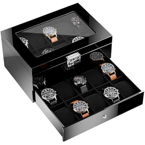 ProCase 20 Slots Wooden Watch Box Cover