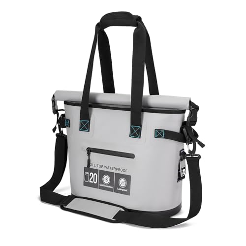 Image of Vogano Soft Cooler Bag - Insulated Leak-Proof Cooler Bag with Roll-Top Waterproof Seal ,Portable Ice Chest for Camping, Beach, Travel, Picnics ,12HR Cold Retention