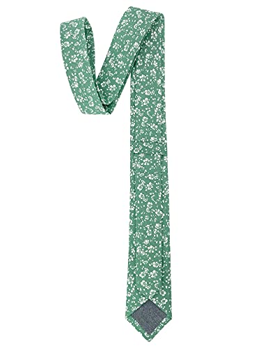 Image of Kebocis Mens Skinny Cotton Floral Tie for Men