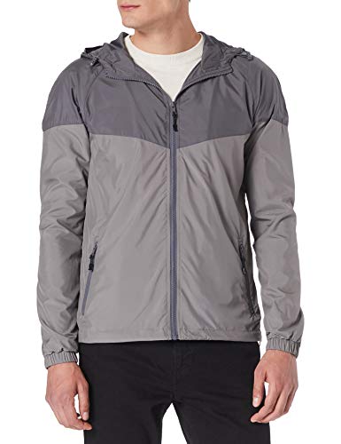 Urban Classics 2 Tonos Tech Windrunner Chaqueta Cortavientos, Sombra Oscura/Asfalto, S para Hombre