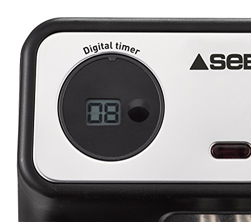 SEB Fritteuse Semi Tefal FR501000 Family Pro 3L Kaltzone + Bullauge + Digitaler Timer + regelbarer Thermostat, 2400 W, 3 Liter, Schwarz, Edelstahl 4 l Digitaler Timer silber – Bild 7