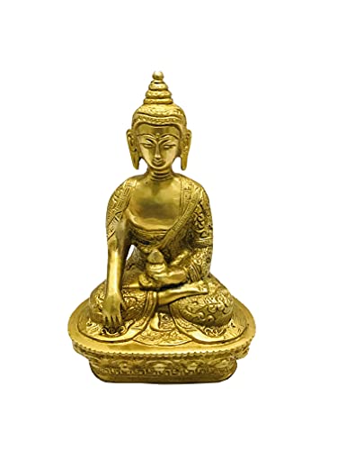 Estatua de Buda de latón 7 pulgadas
