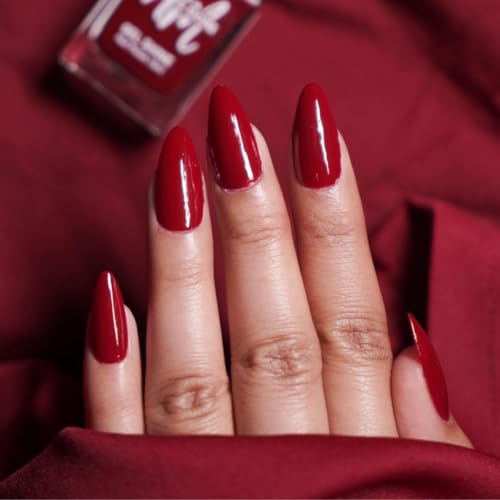 Image of Nails & More Beet Red Nail Polish, Argan Oil-Infused Gel Shine, Unique Red Nails, Trendy Nail Color | 10ml