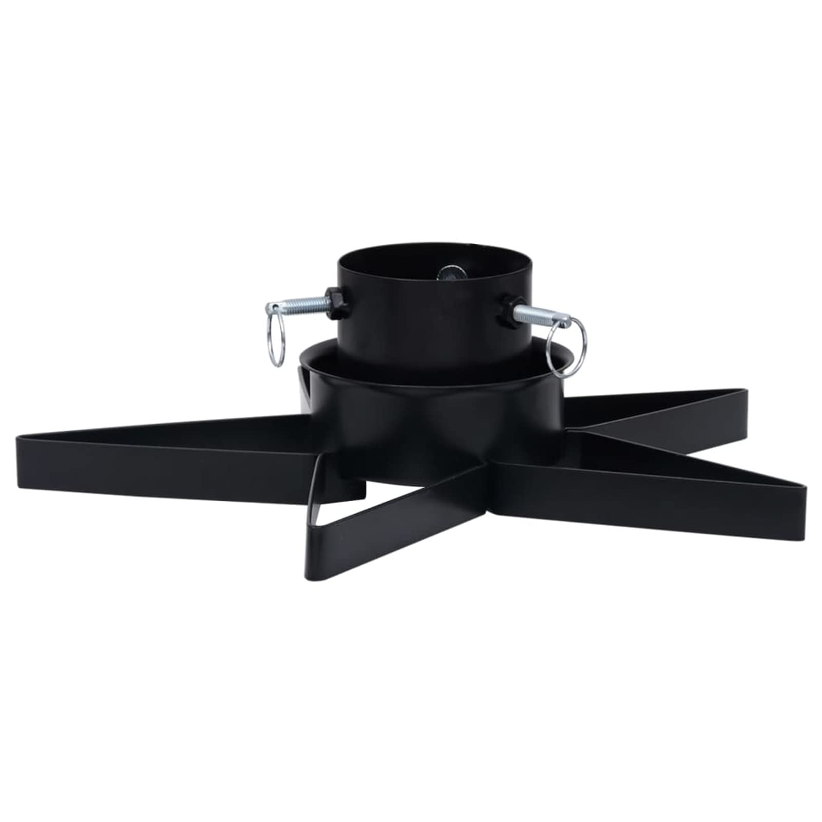 Tidyard Support de Sapin de Noël Pied pour Sapin de Noël Socle pour Sapin de Noël Noir 47x47x13,5 cm