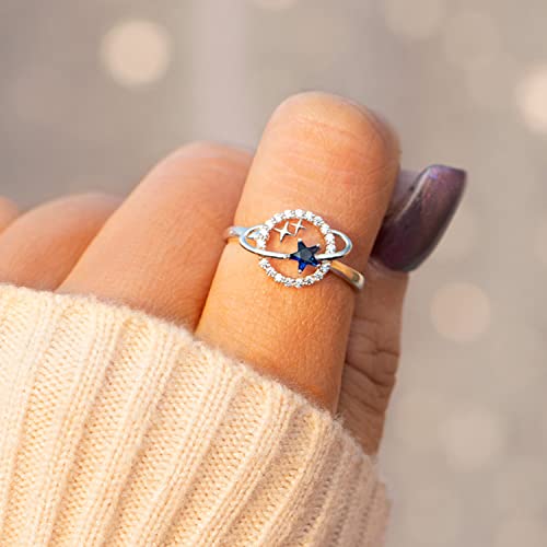 STORYJEWELLERY To My Granddaughter Star Ring, 925 Silver Planet Star Ring for Granddaughter, Grandma Granddaughter Gifts4