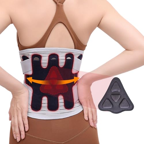 YESME Lower Back Brace Support for Men and Women, Improve Posture, Support Back Pain From Herniated Discs, Sciatica Pain, Stretchable And Breathable, Adjustable Size (Large)