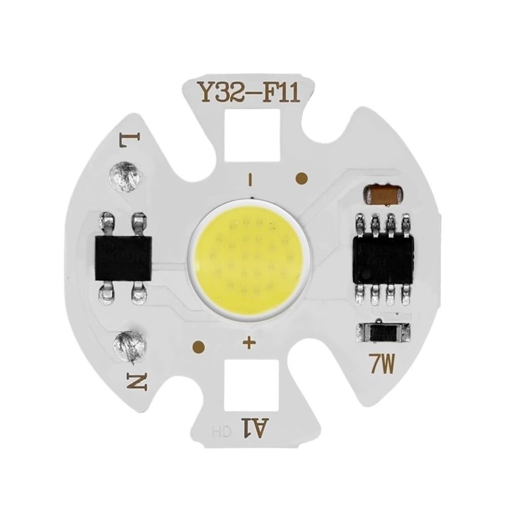 RZL Lighting, Confezione da 20, Diodo Chip LED COB AC220V 3-9W Lampada a Matrice di Luce Rettangolare Faretto Y27/Y32 Non è Necessario Il Driver(Warm White,Y32 9W)