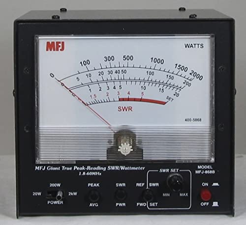 Mfj-868B Mfj868 Mfj-868 Original Mfj World's Largest Hf + 6M Peak Reading Swr/Watt Meter (20/200/2000W) #TOP27