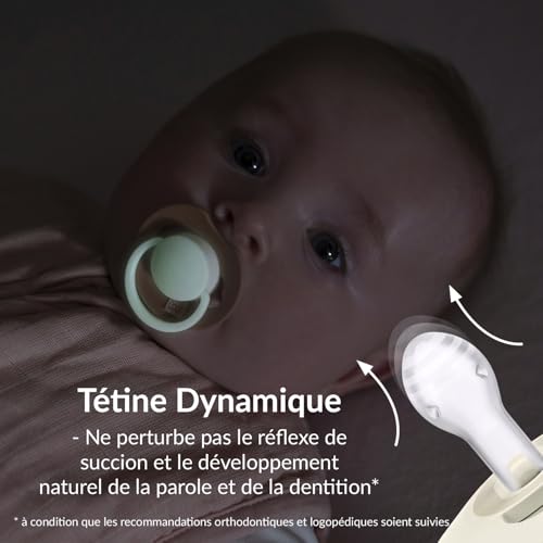 Tasse d’apprentissage 6+ mois et sucette de nuit pour bébé rose