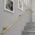 Stair Gold Pipe Handrail, Wall Mount Support Loft Stair Hand, Grab Bar Non-Slip Stairs Handrail for Elderly/Senior, Indoor Exterior Handicap Railing (Size : 400cm(13ft))