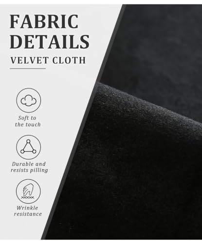 Image of Set of 6 Chairs 360 Degree Rotating Legs Stylish Stylish, Modern, Elegant & Comfortable Velvet Arms Chairs for Dinning Living Hotel Cafe (Black Velvet Set of 6)