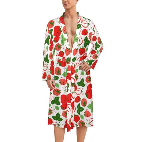 Watermelon Slice Print Robes For Women Mens Bathrobe Travel Spa Robe Pajamas Long Shower Towels Soft Casual Sleepwear